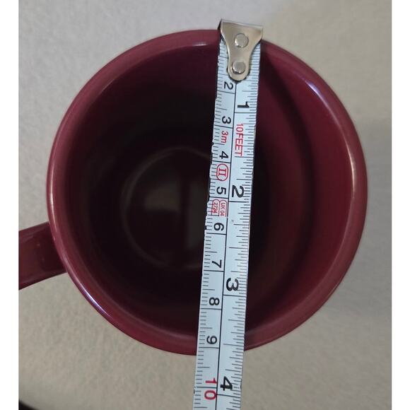 Longaberger Woven Traditions Paprika Red Coffee Mug USA Cranberry - Picture 6 of 7